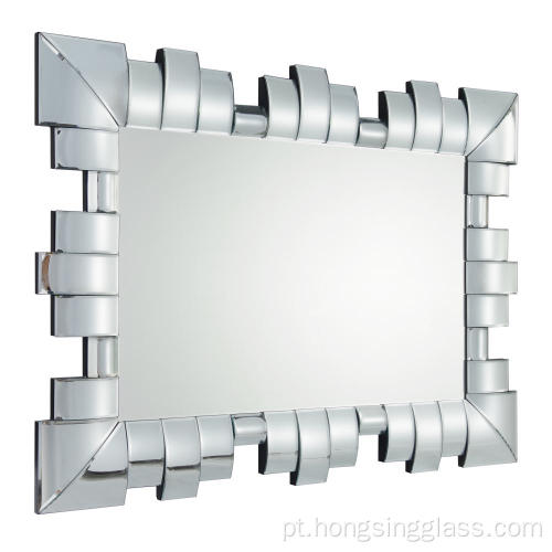 Espelho de penduramento de forma retangular